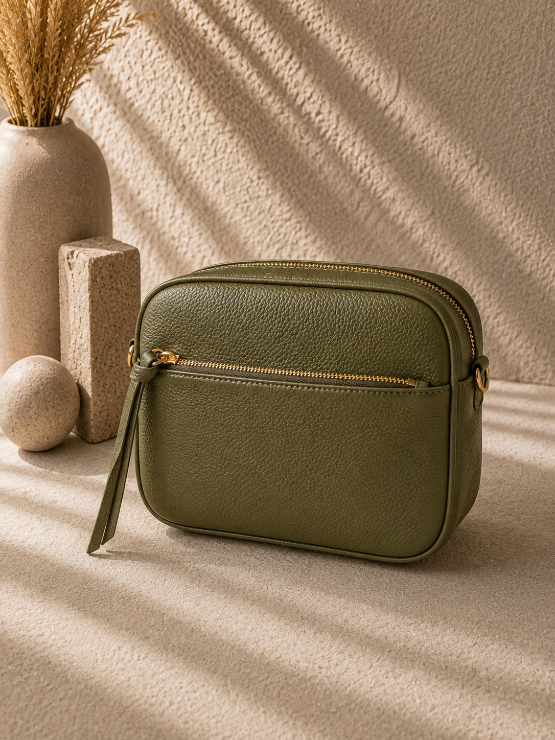 Sac Bandoulière Style Cuir Grainé