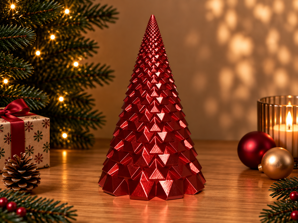 Sapin décoratif à triangles de Noël