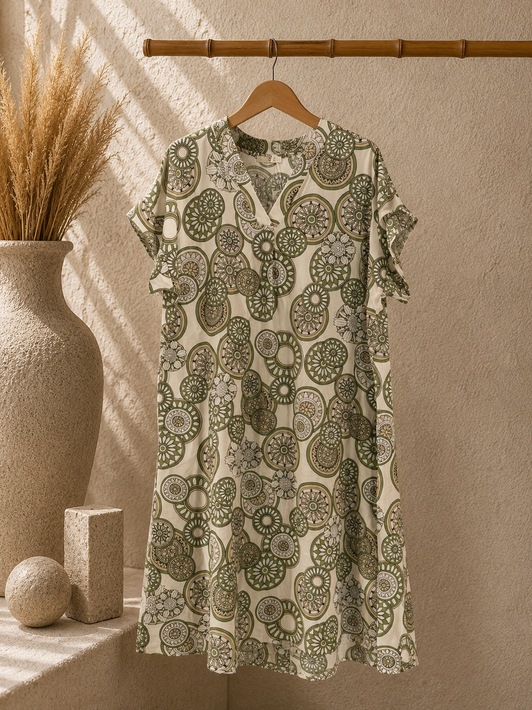 Robe Tunique Imprimé Médaillons Orientaux