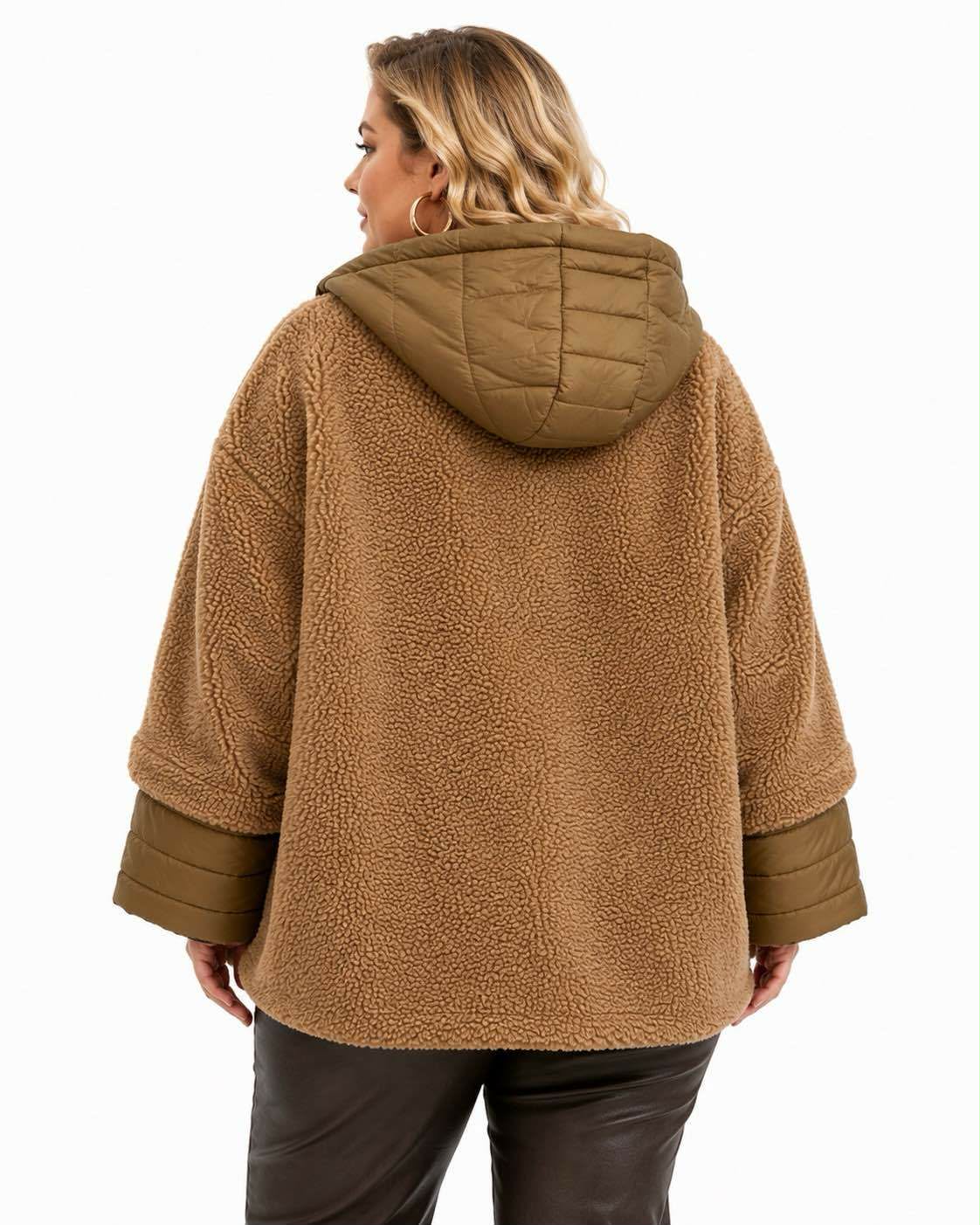 Veste Teddy Sherpa Bimatière Capuche Zip