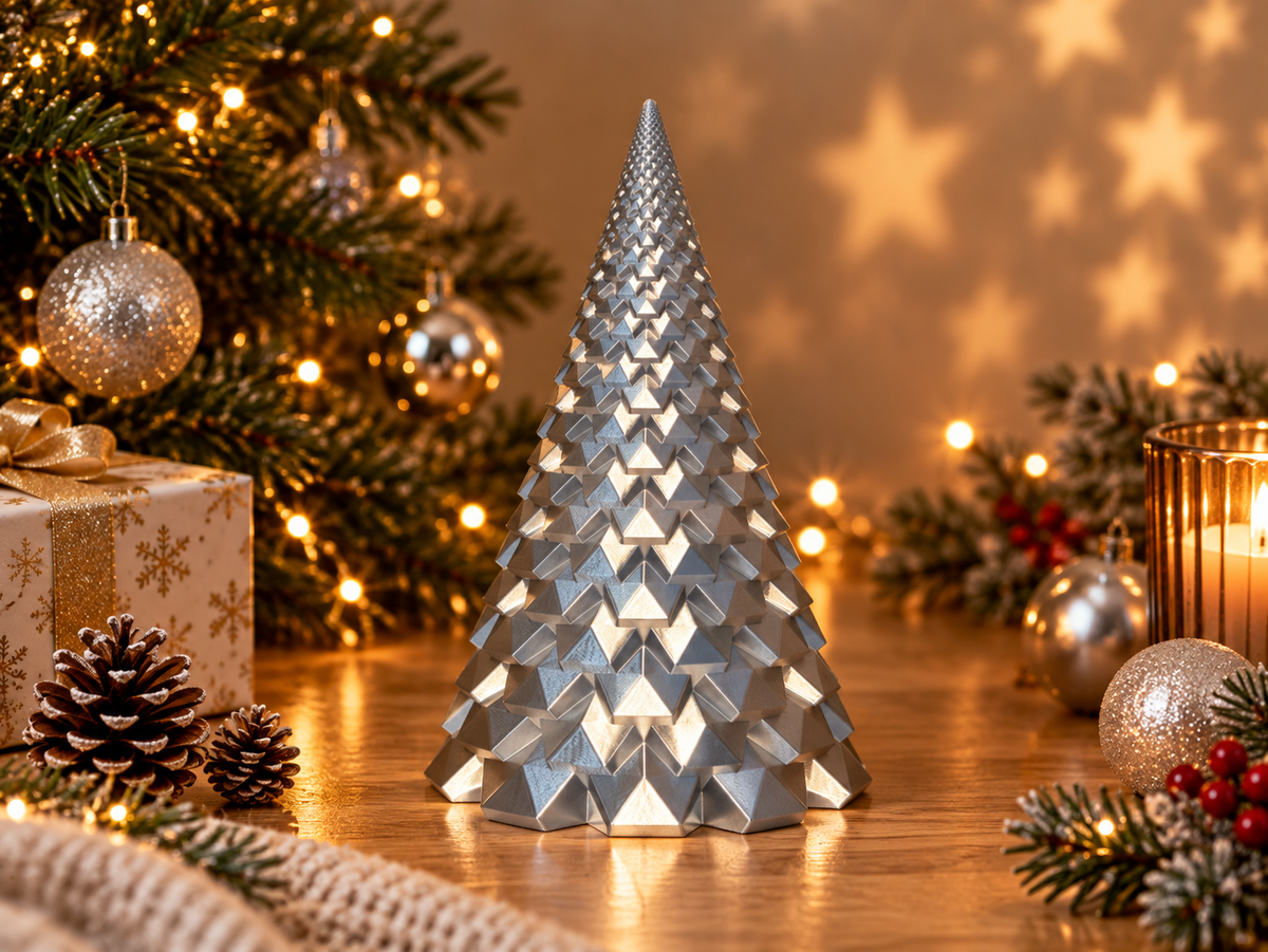 Sapin décoratif à triangles de Noël